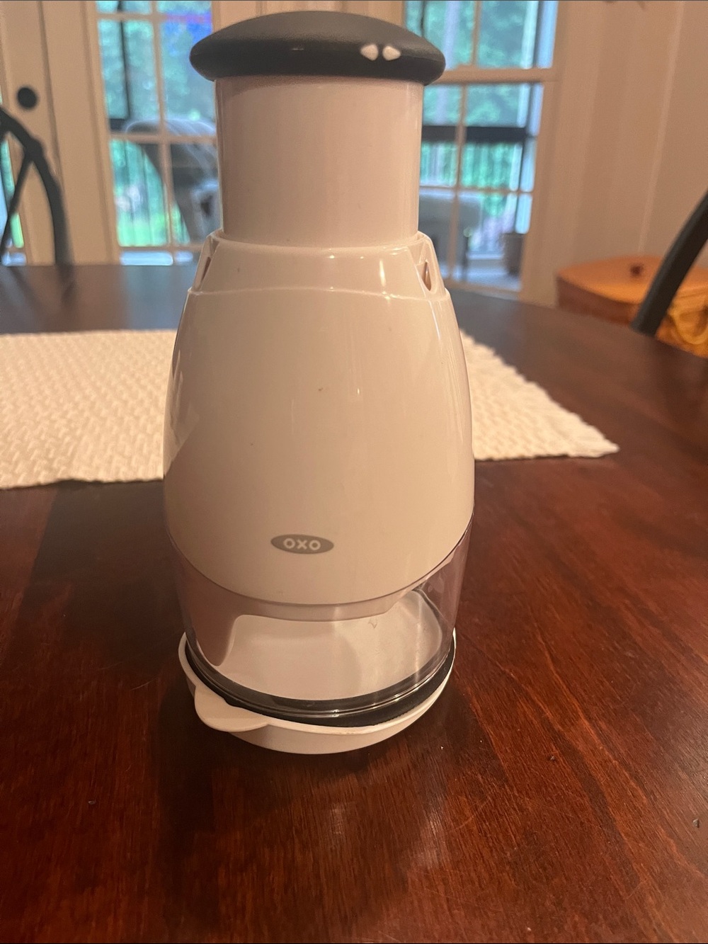 OXO White and Black Manual Food Chopper